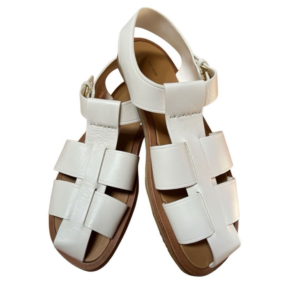 The Row Women's Fisherman Woven Leather Sandals White EU 41 US 11 - Picture 13 of 13